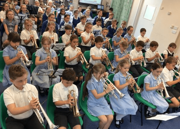 Children with instruments